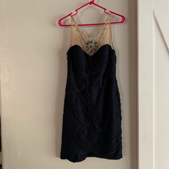 Cache party dress, navy blue, size 8. - Picture 2 of 4